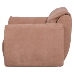 Woood Loveseat Baggy Geweven Chenille Oudroze