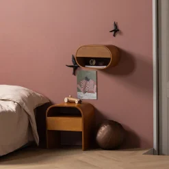 Woood Nachtkastje/bijzettafel Momo Hout Bruin