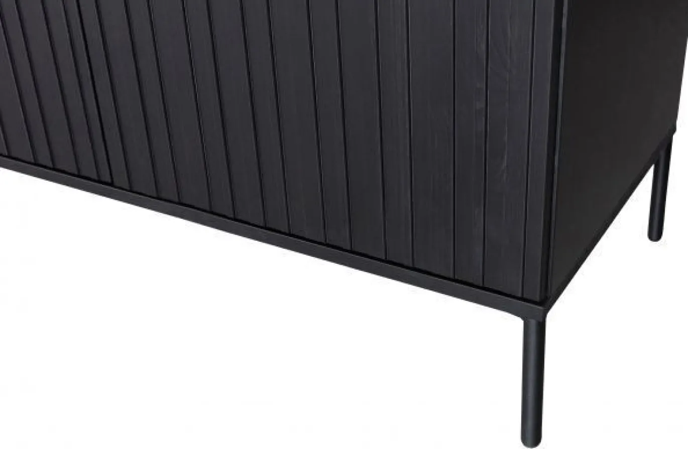 Woood New Gravure Dressoir 200 Cm Grenen Zwart