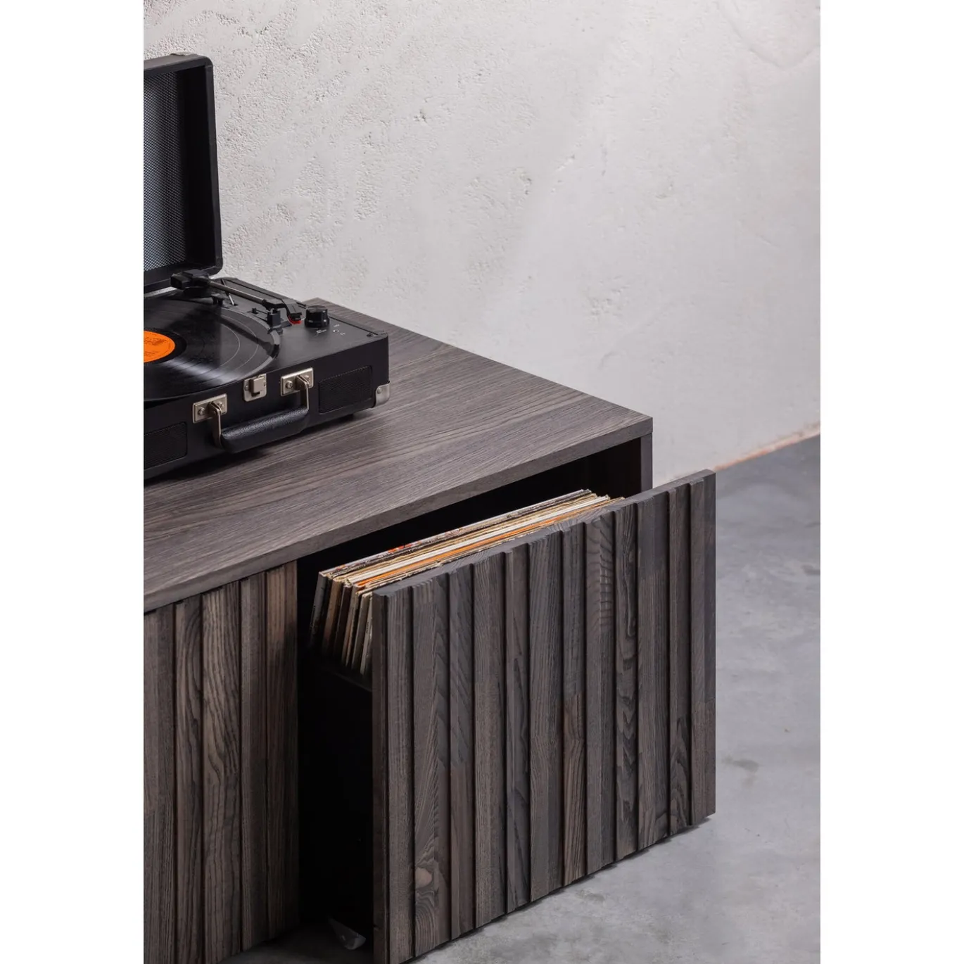 Woood Opbergbank New Gravure Essen Espresso
