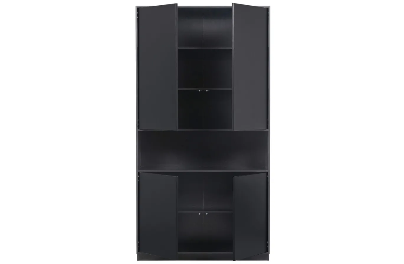 Woood Opbergkast Finca Zwart 110cm