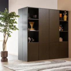 Woood Opbergkast Meggy Links 108cm Grenen Middenbruin