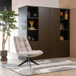Woood Opbergkast Meggy Links 108cm Grenen Middenbruin