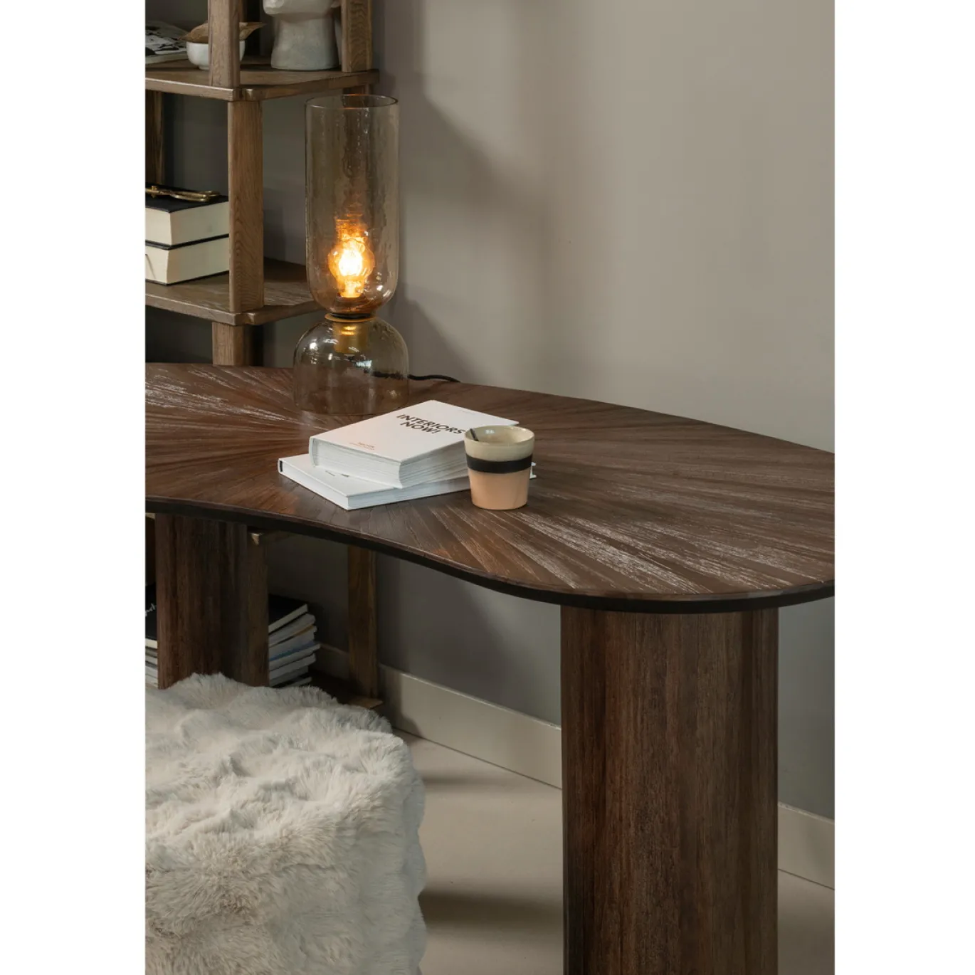 Woood Organische Sidetable/bureau Sun Recycled Teak Bruin