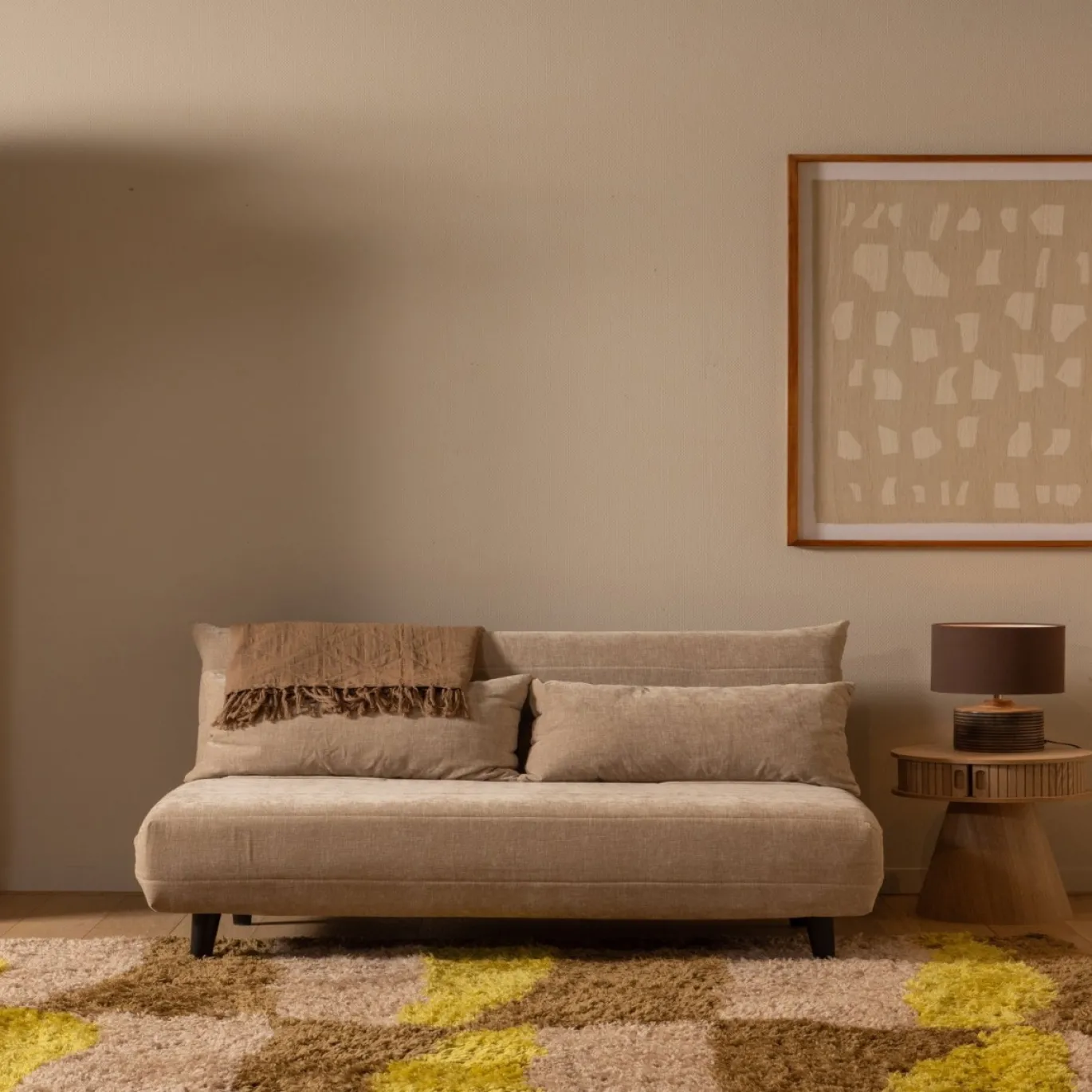 Woood 1-persoons Slaapbank Xem Velvet Naturel