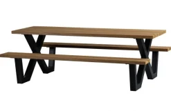 Woood Picknicktafel Tablo Outdoor Ayous Hout Naturel X-poot