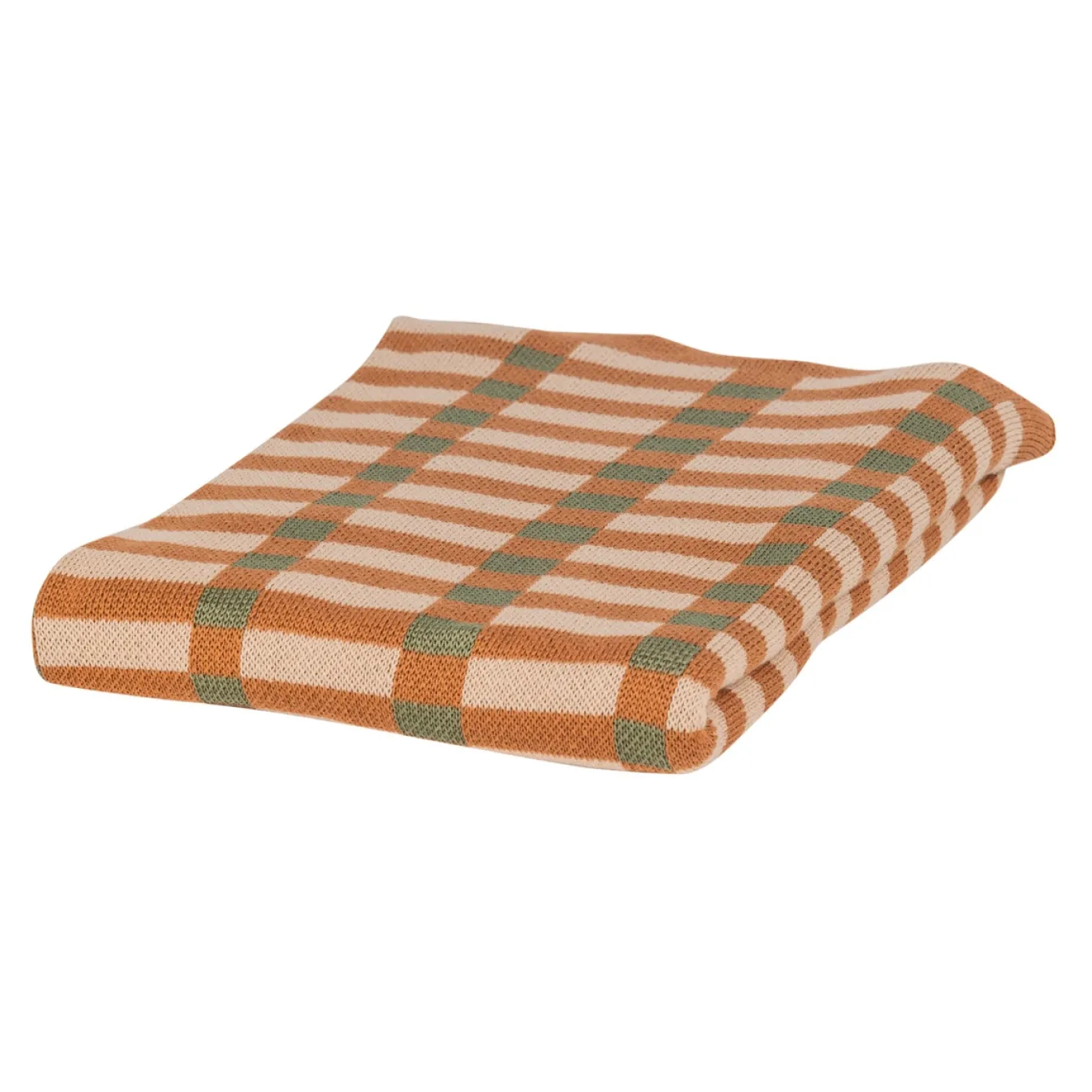 Woood Plaid Vola 130x170cm Groen/oranje