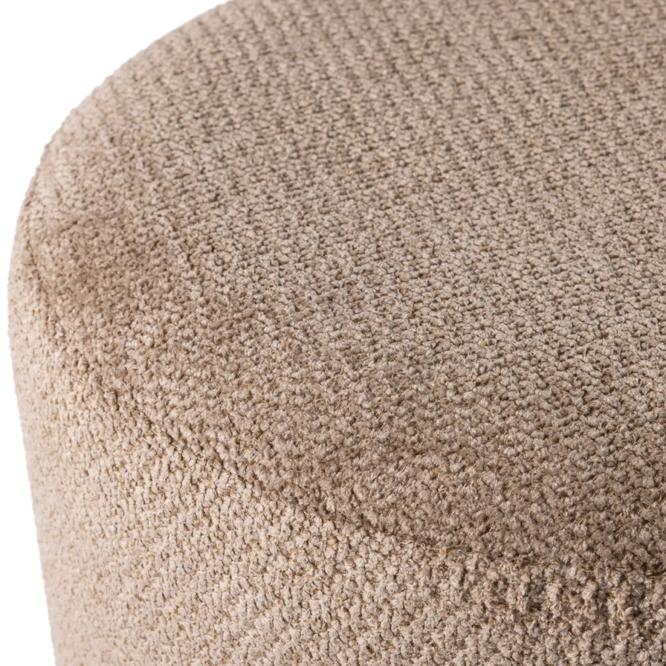 Woood Poef Islen Met Draaivoet Boucle Bruin