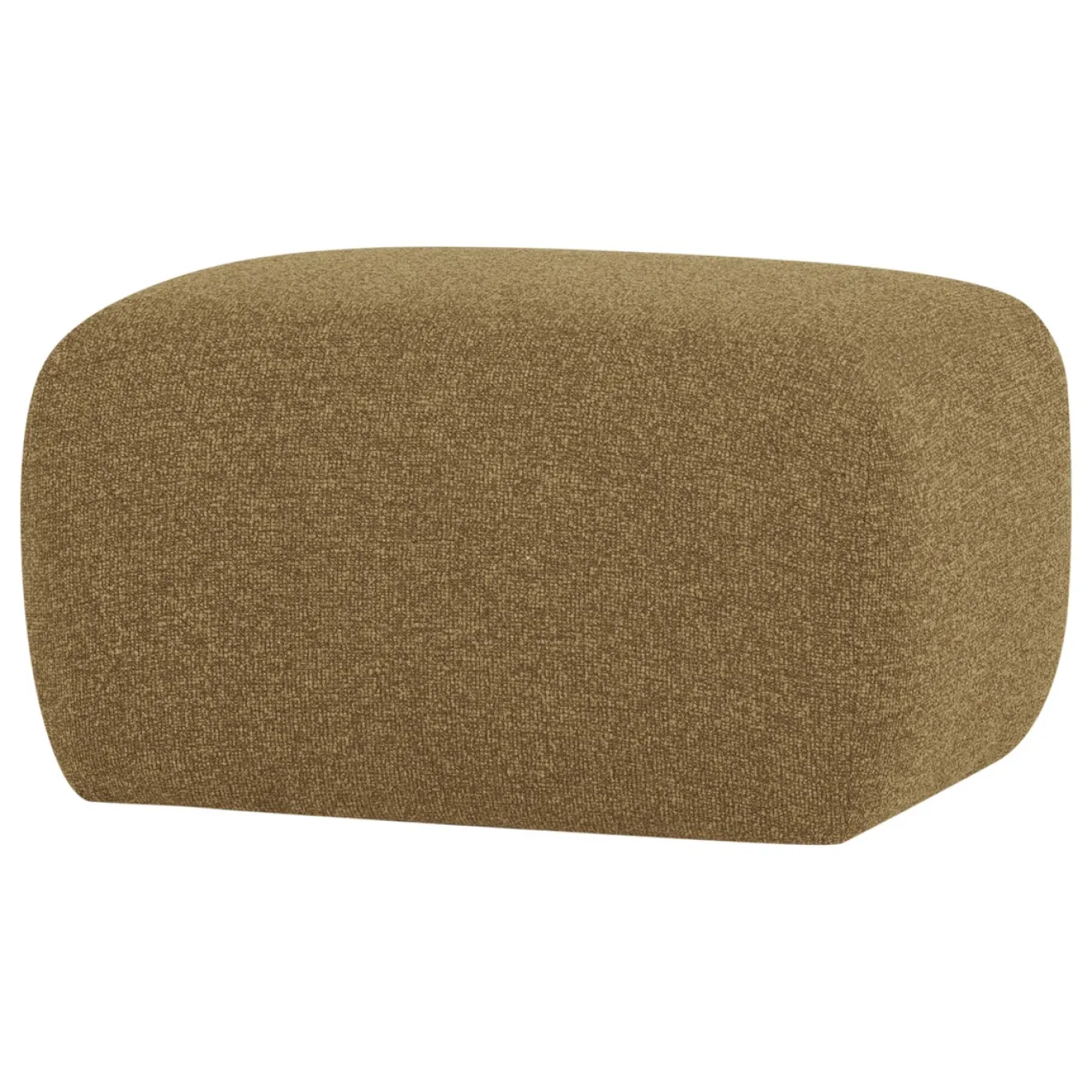 Woood Poef Mojo Base Bouclé Geel/Bruin Melange