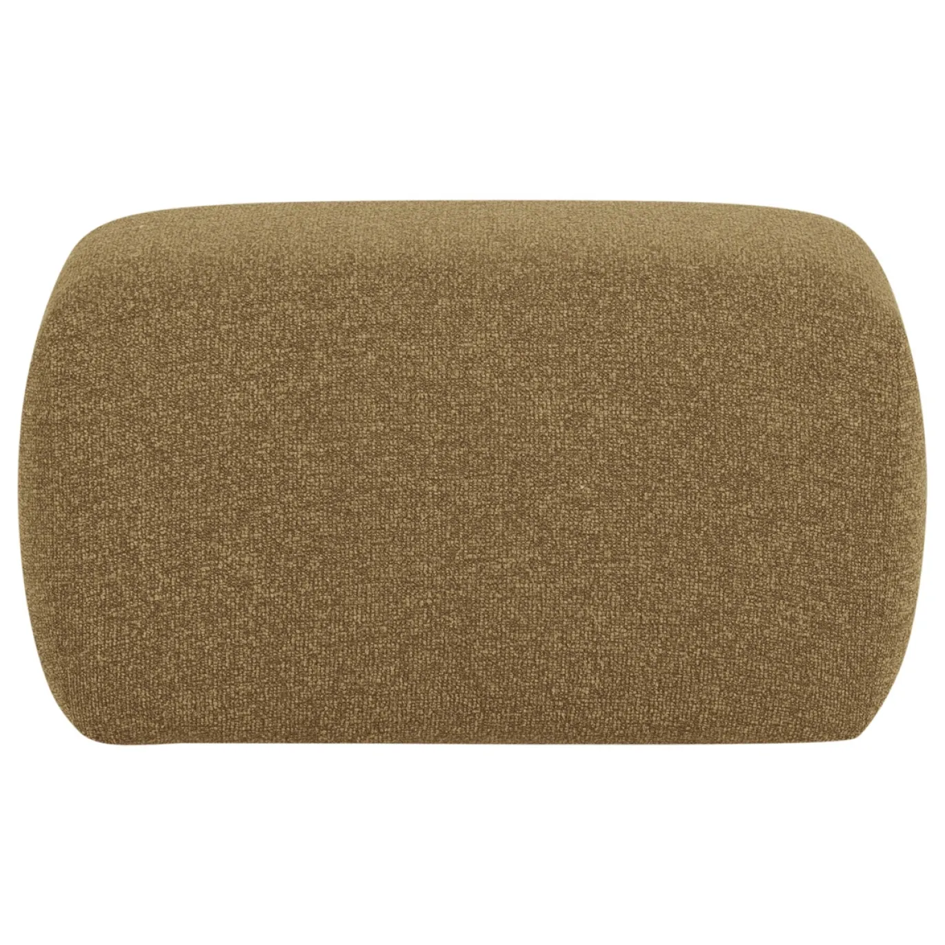 Woood Poef Mojo Base Bouclé Geel/Bruin Melange