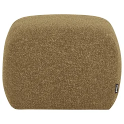 Woood Poef Mojo Base Bouclé Geel/Bruin Melange