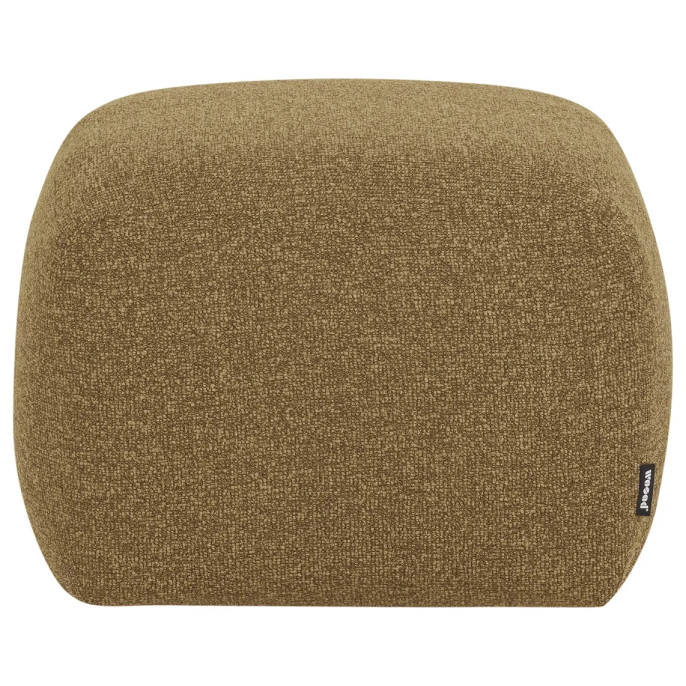 Woood Poef Mojo Base Bouclé Geel/Bruin Melange