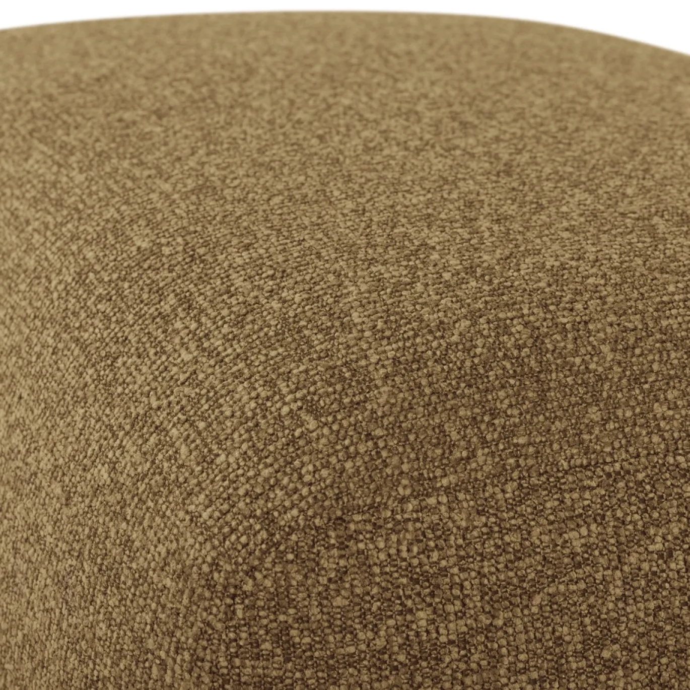Woood Poef Mojo Base Bouclé Geel/Bruin Melange