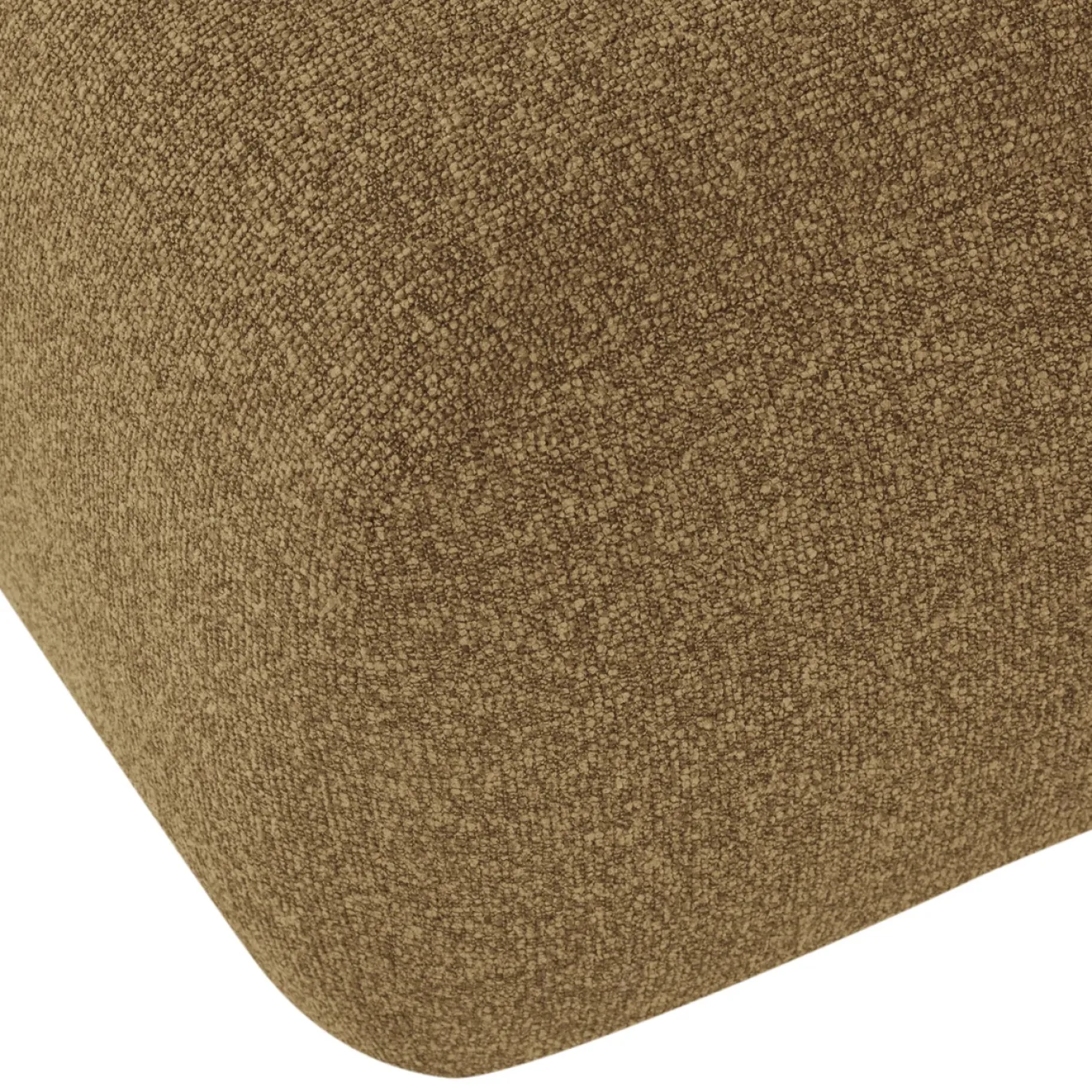Woood Poef Mojo Base Bouclé Geel/Bruin Melange