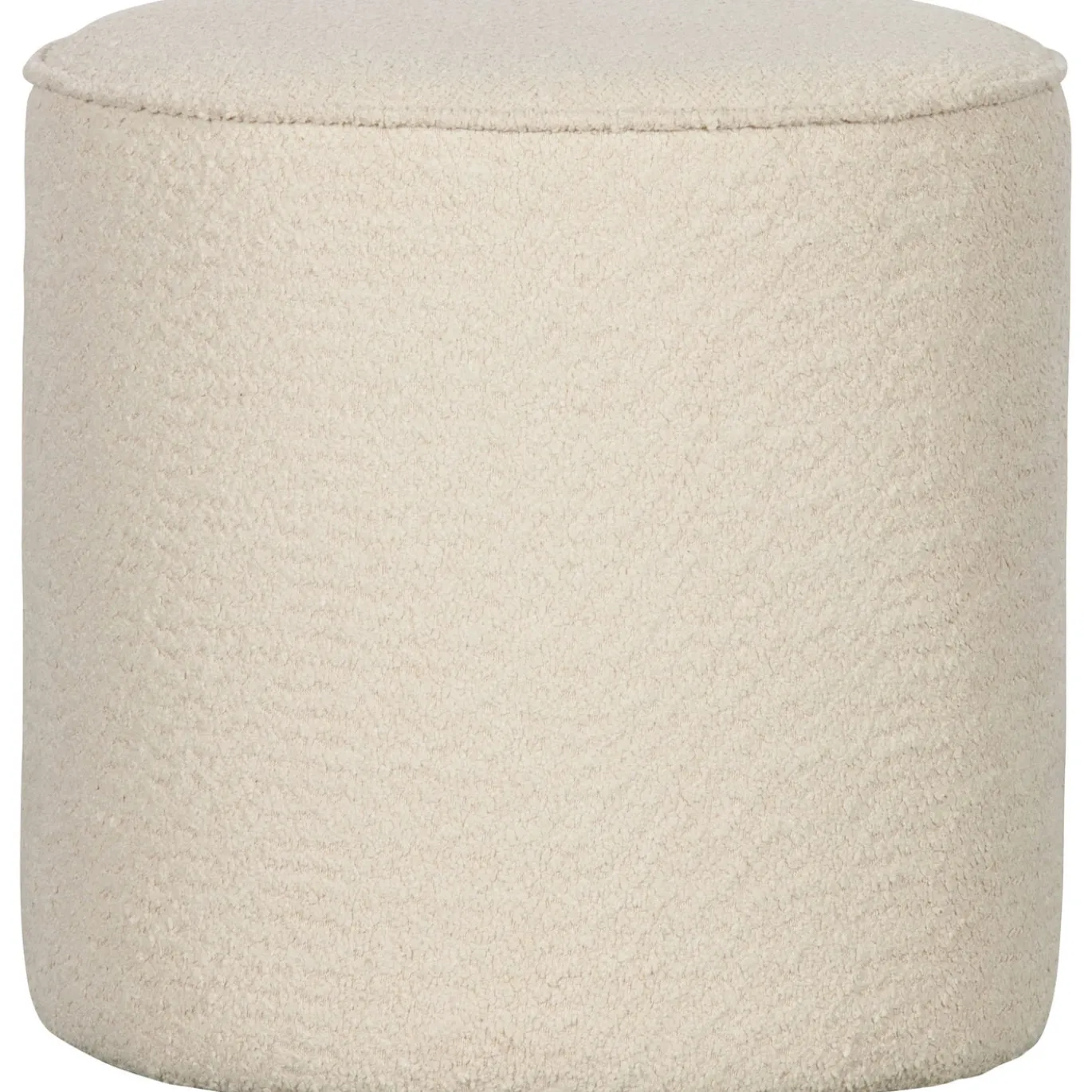 Woood Poef Sara Hoog Boucle Creme 46x46cm