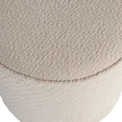 Woood Poef Sara Hoog Boucle Creme 46x46cm