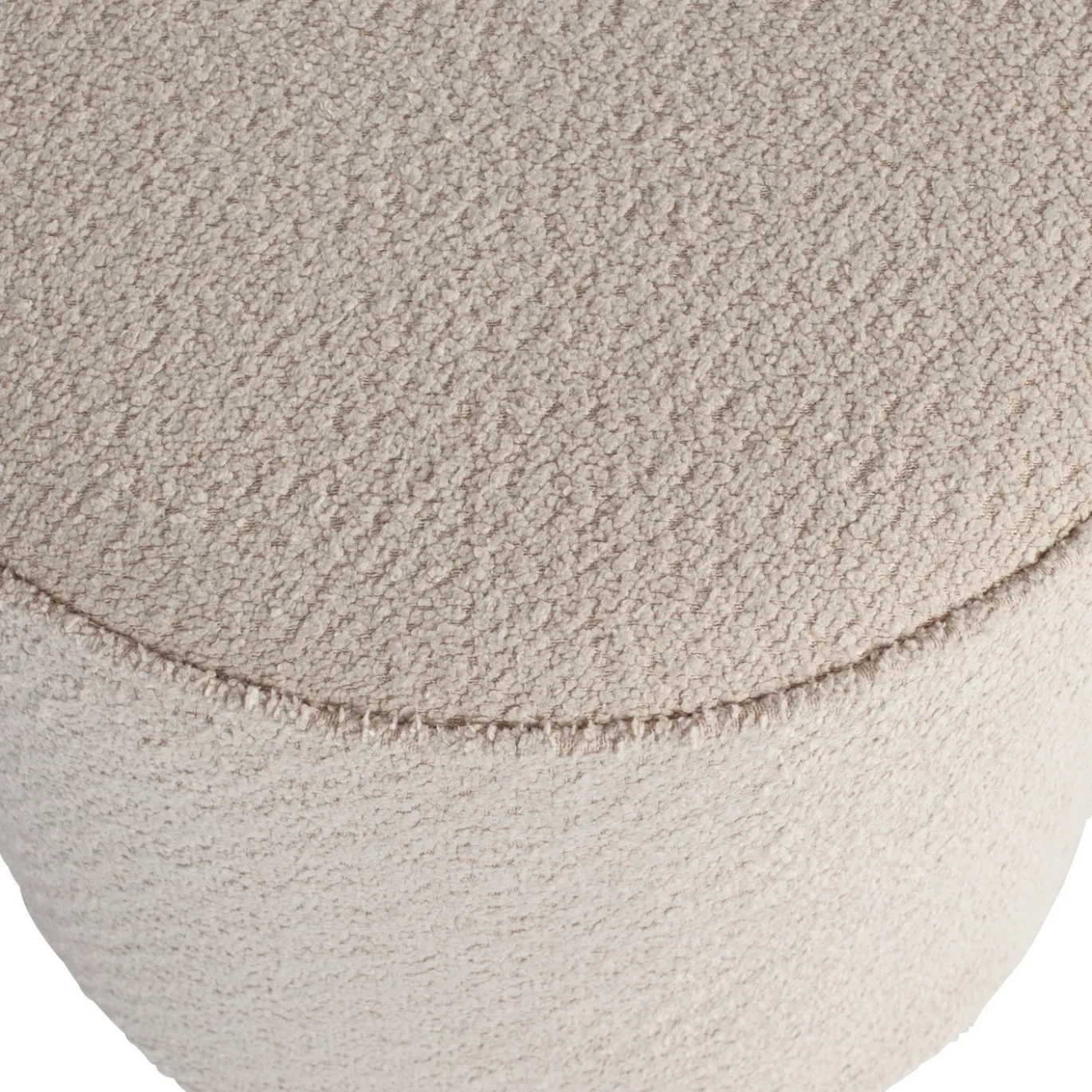 Woood Poef Sara Hoog Boucle Creme 46x46cm