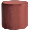 Woood Poef Sara Hoog Velvet Bordeauxrood Ø46cm