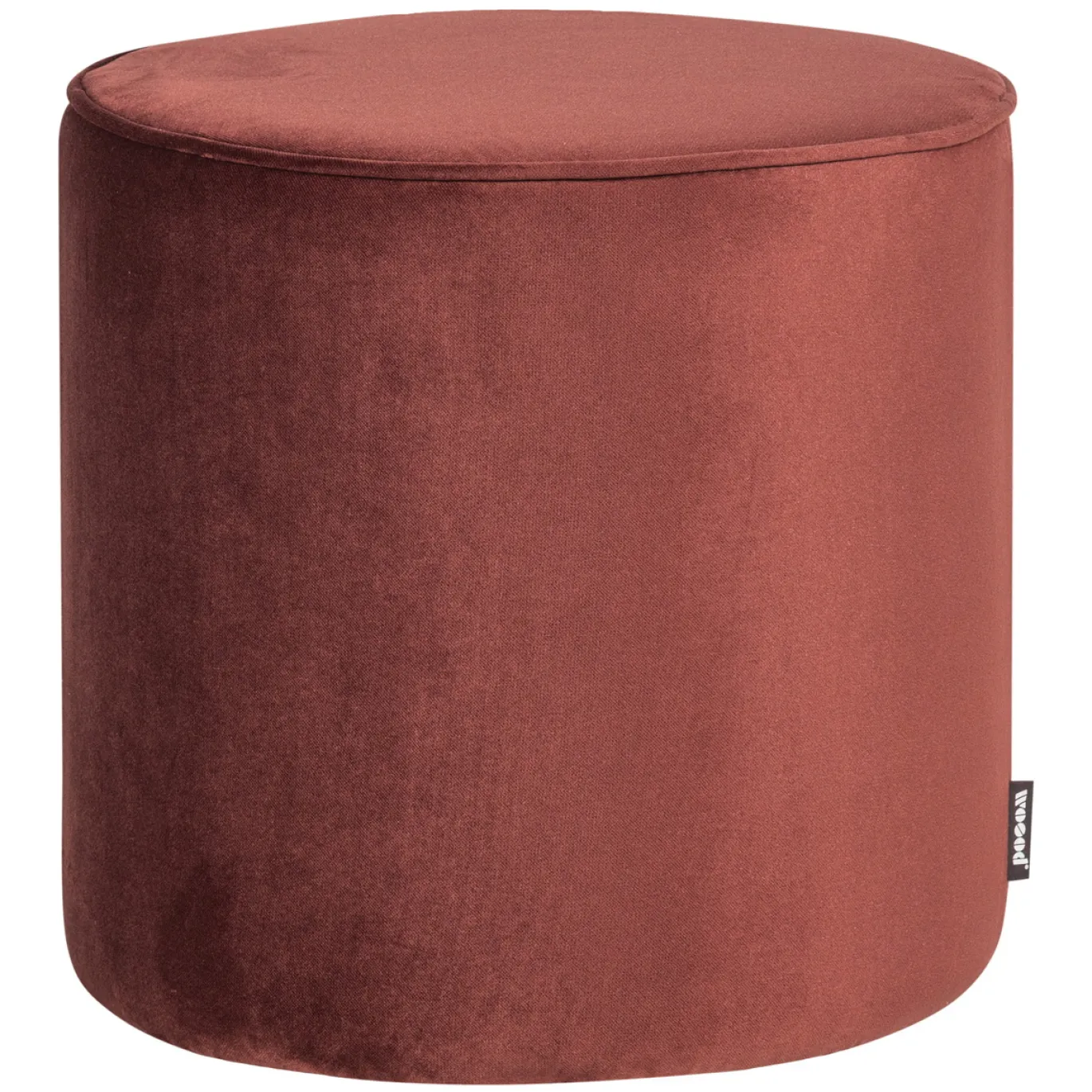 Woood Poef Sara Hoog Velvet Bordeauxrood Ø46cm