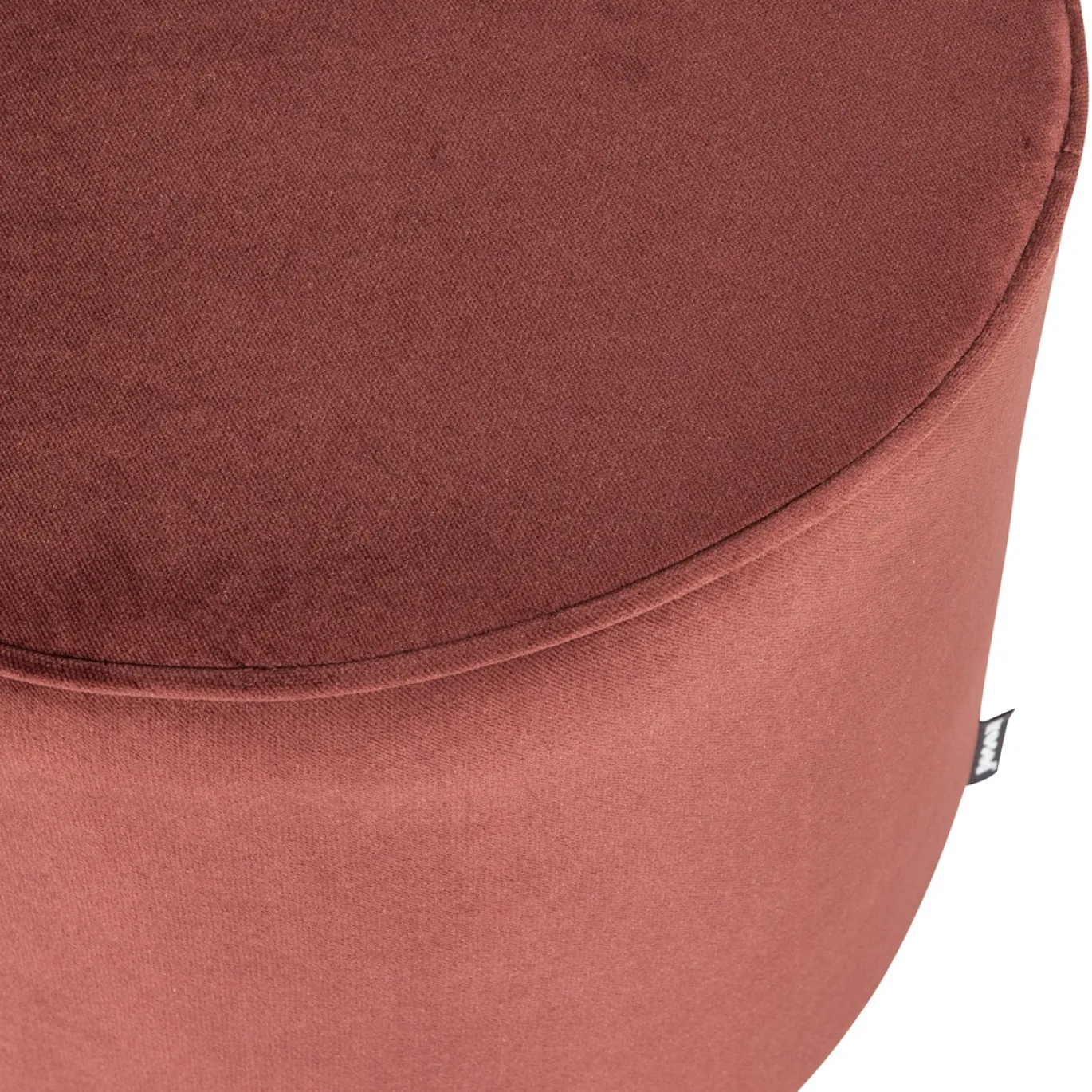 Woood Poef Sara Hoog Velvet Bordeauxrood Ø46cm