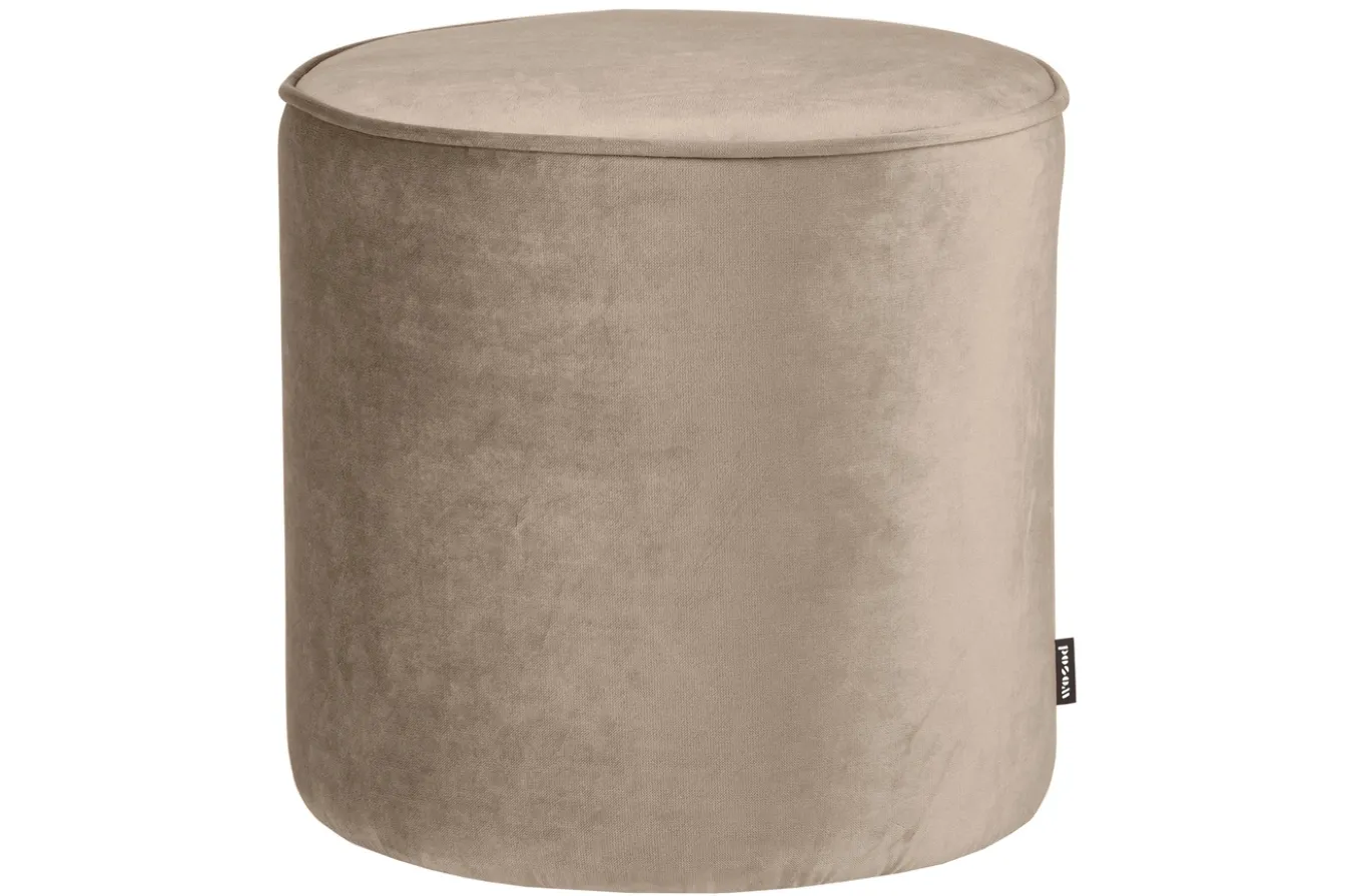 Woood Poef Sara Hoog Velvet Khaki 46xØ46