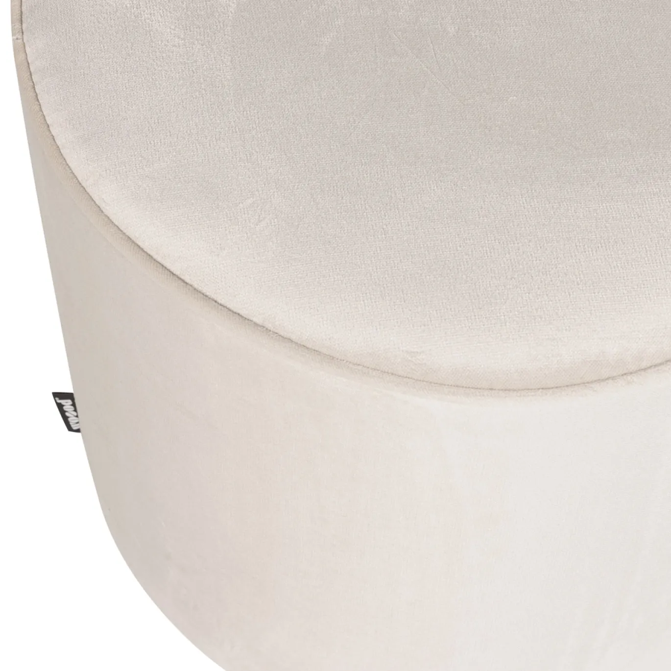 Woood Poef Sara Hoog Velvet Off White Ø46cm