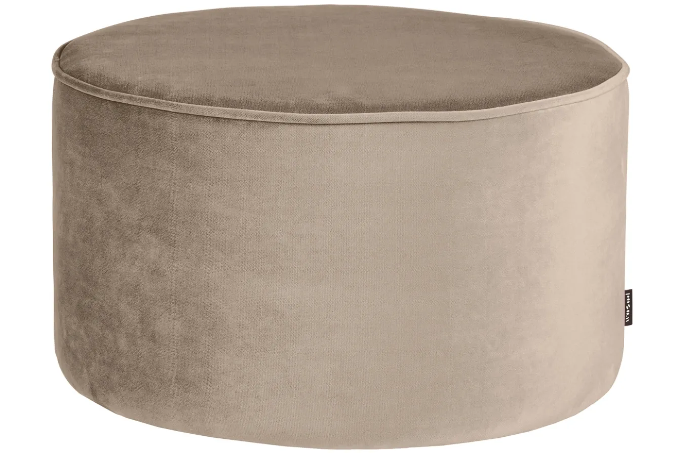 Woood Poef Sara Laag Velvet Khaki 36xØ60