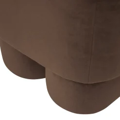Woood Poef Valen Velvet Bruin