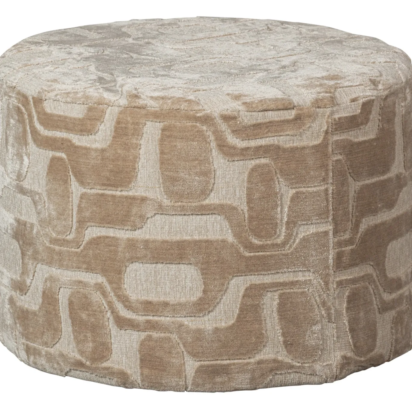 Woood Poef Yago Viscose Naturel Ø60cm