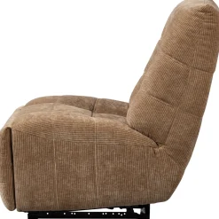 Woood Relaxfauteuil Hein Elektrisch Geweven Rib Lichtbruin