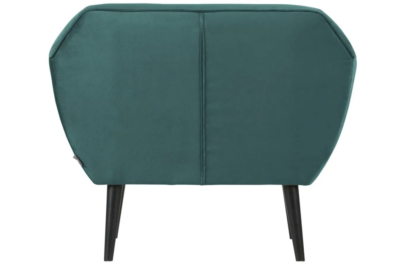 Woood Rocco fauteuil fluweel teal