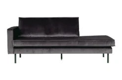 Woood Rodeo Daybed Left Velvet Antraciet