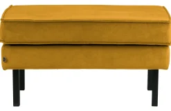 Woood Rodeo Hocker Op Poten Velvet Oker