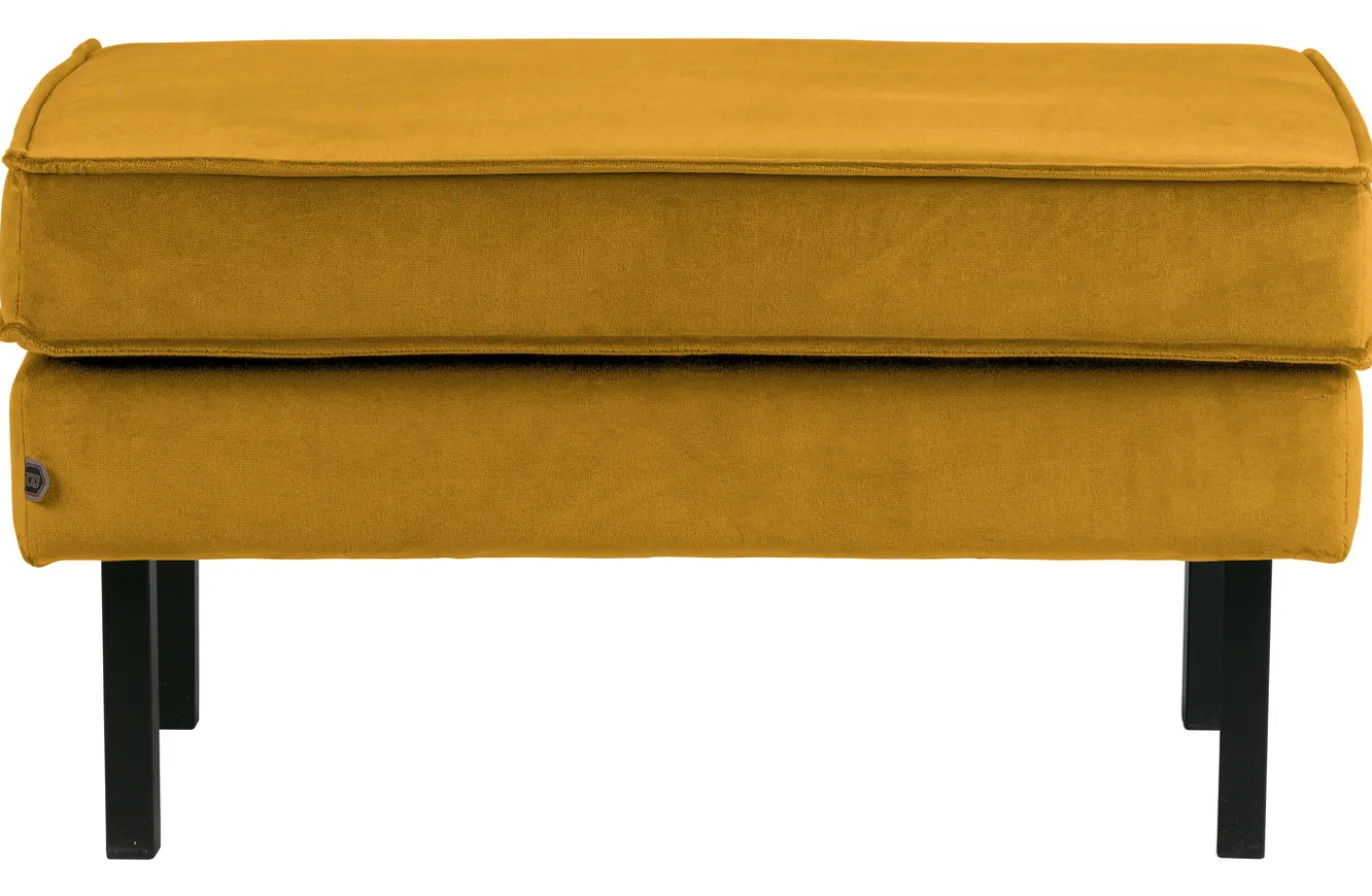 Woood Rodeo Hocker Op Poten Velvet Oker