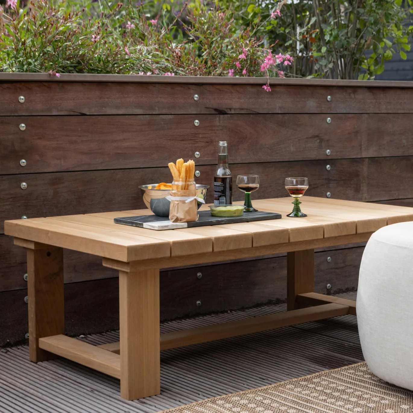 Woood Salontafel Banco Tuin Ayous Hout Naturel