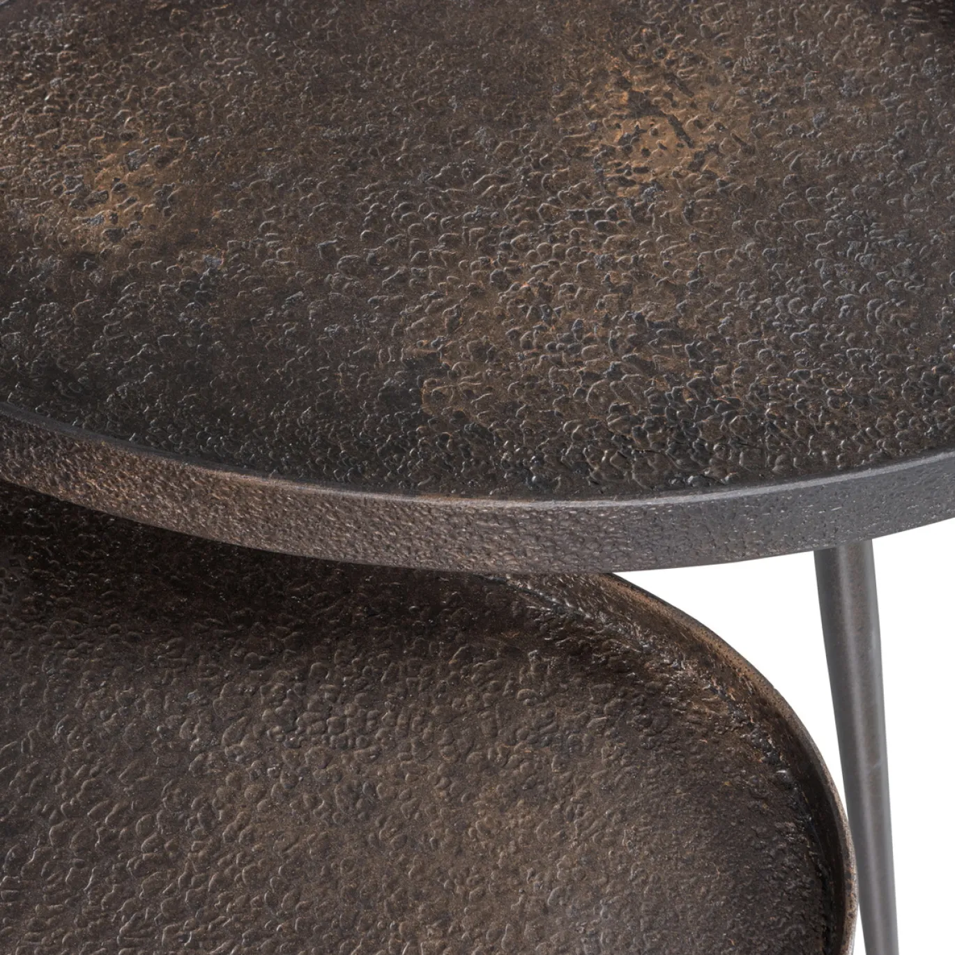 Woood Salontafel Crude Brons Set van 2