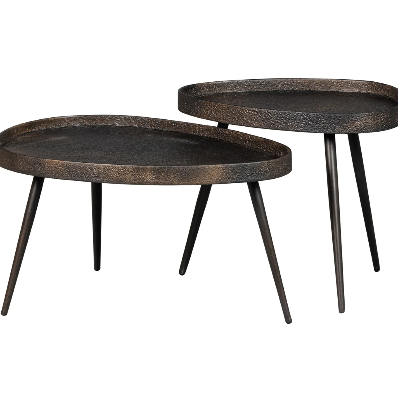 Woood Salontafel Crude Brons Set van 2