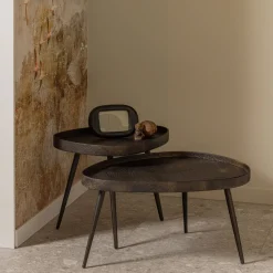 Woood Salontafel Crude Brons Set van 2