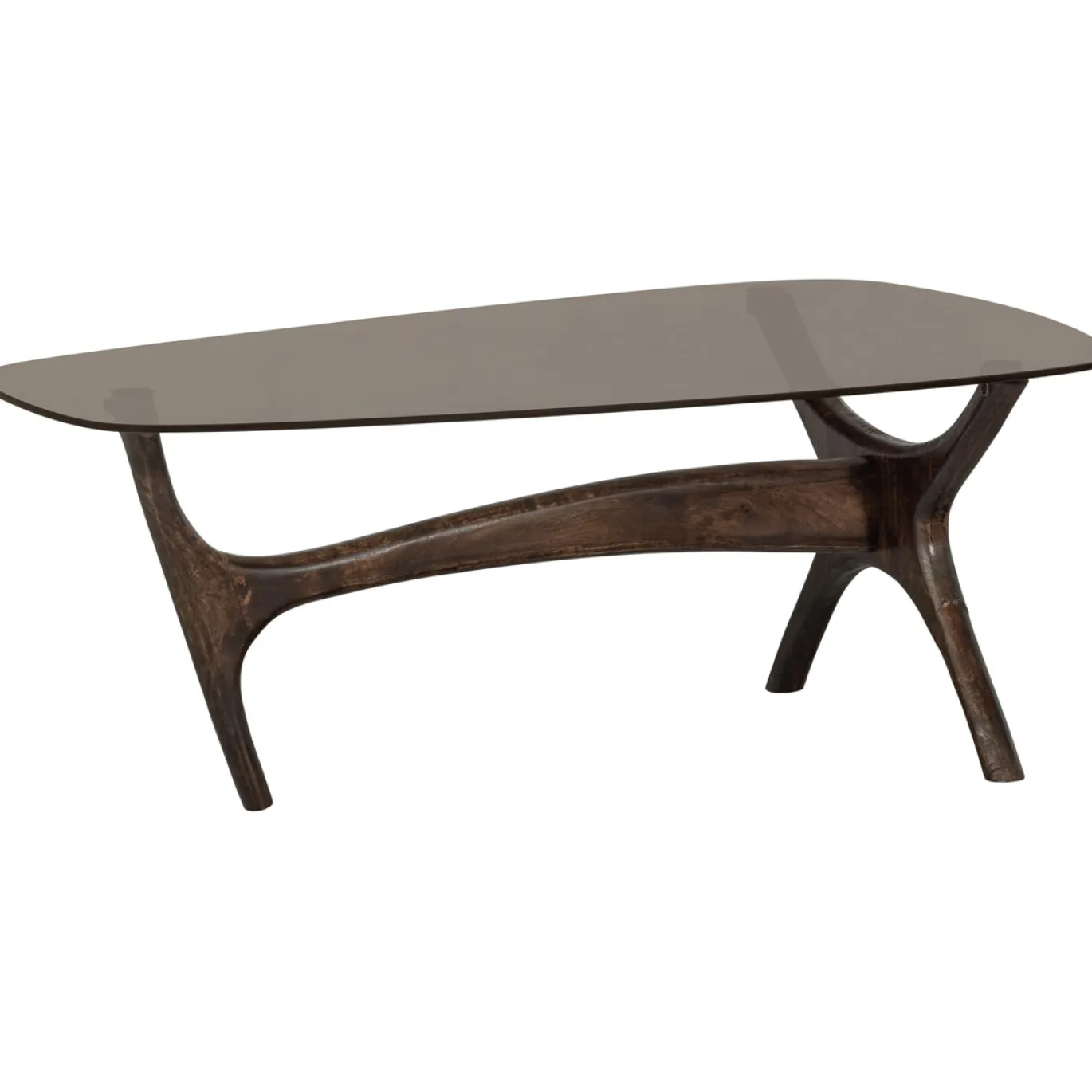 Woood Salontafel Flash Glas/Walnoot