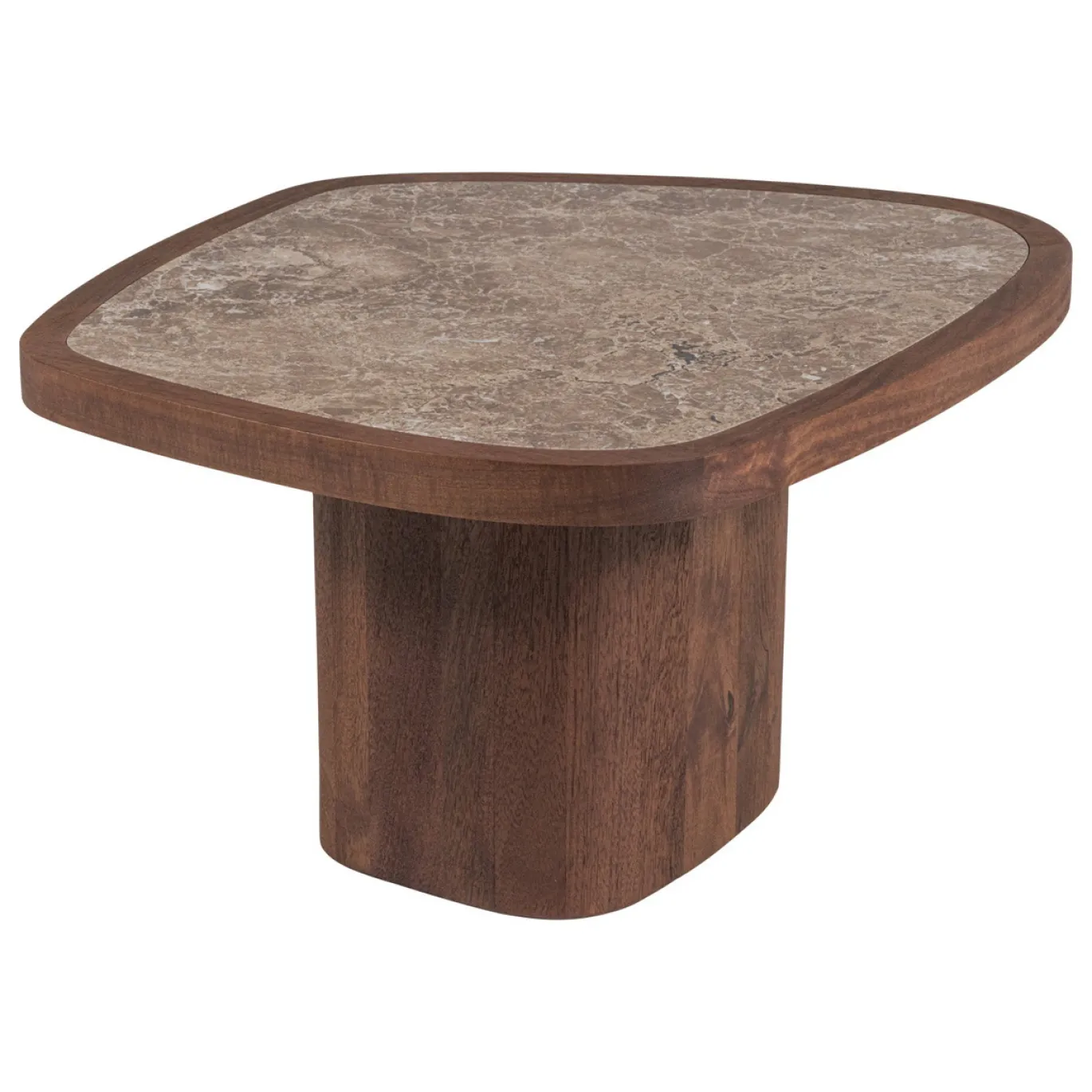 Woood Salontafel Granu Marmer/Mangohout Bruin