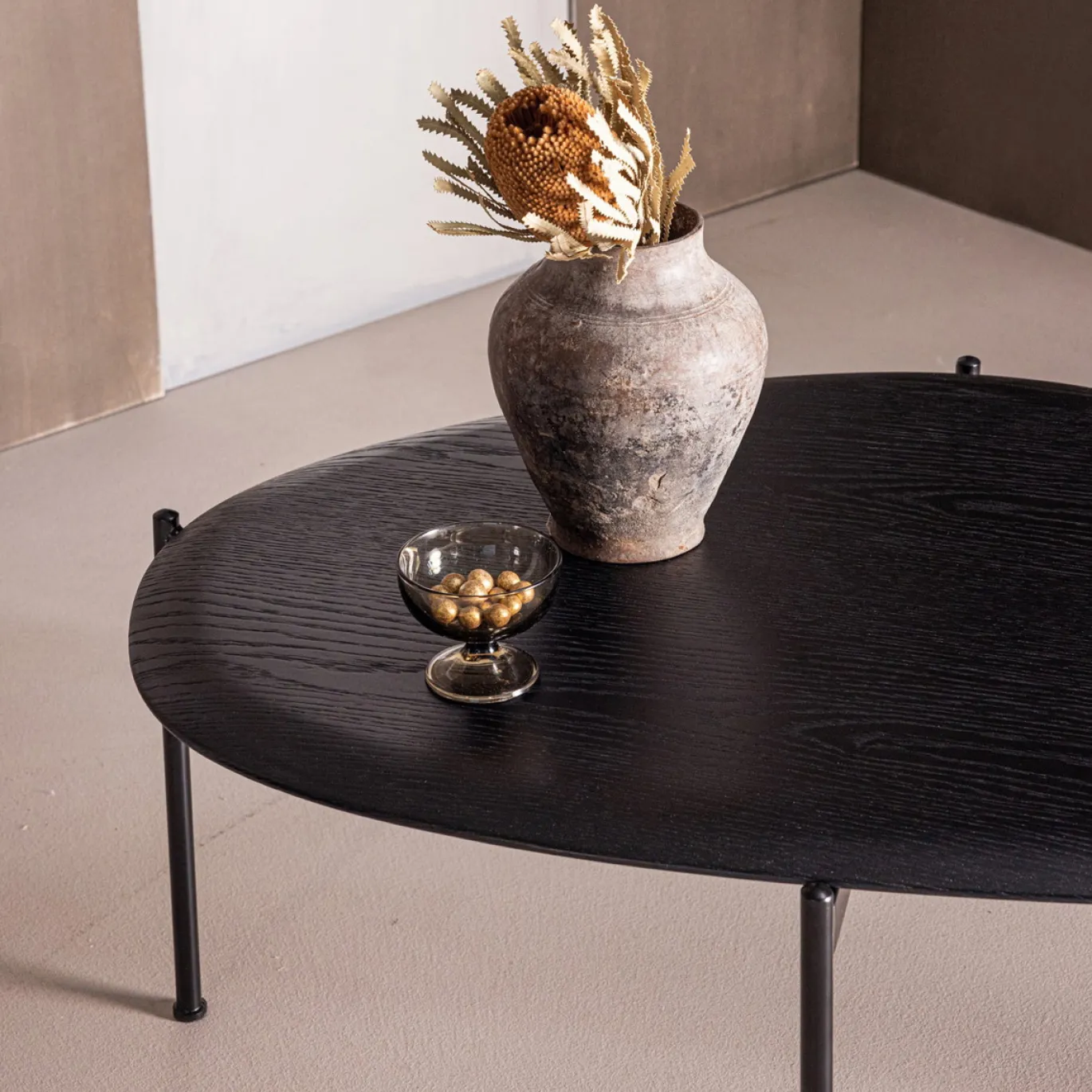 Woood Salontafel Kota 36x92x68cm Mdf/fineer Zwart