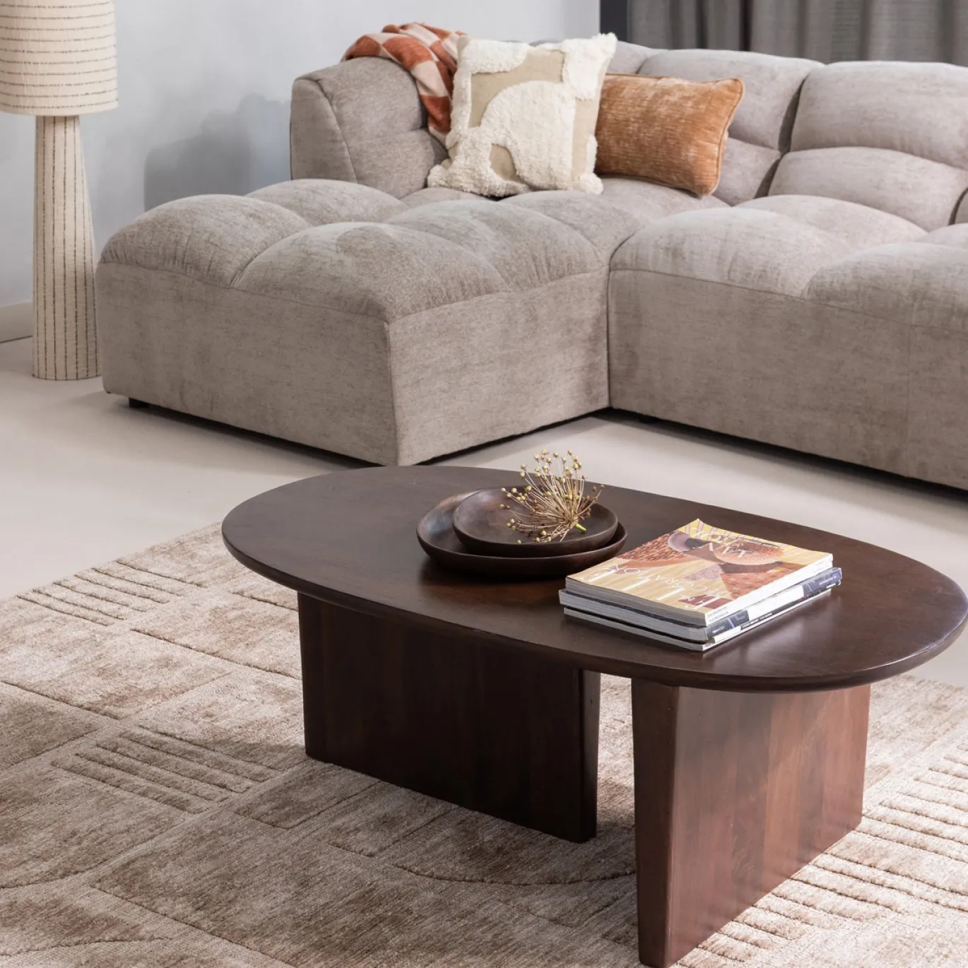 Woood Salontafel Seam Mangohout Donkerbruin