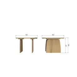Woood Salontafel Tablo 60cm Eiken Blacknight