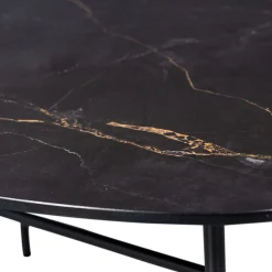 Woood Salontafel Vajen Marmerlook Zwart 80x60cm