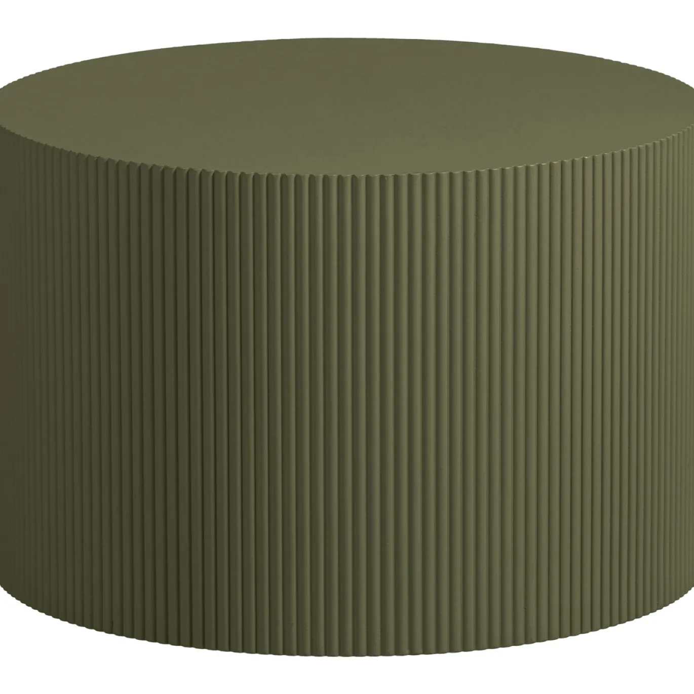 Woood Sanne Bijzettafel Rond Militair Groen