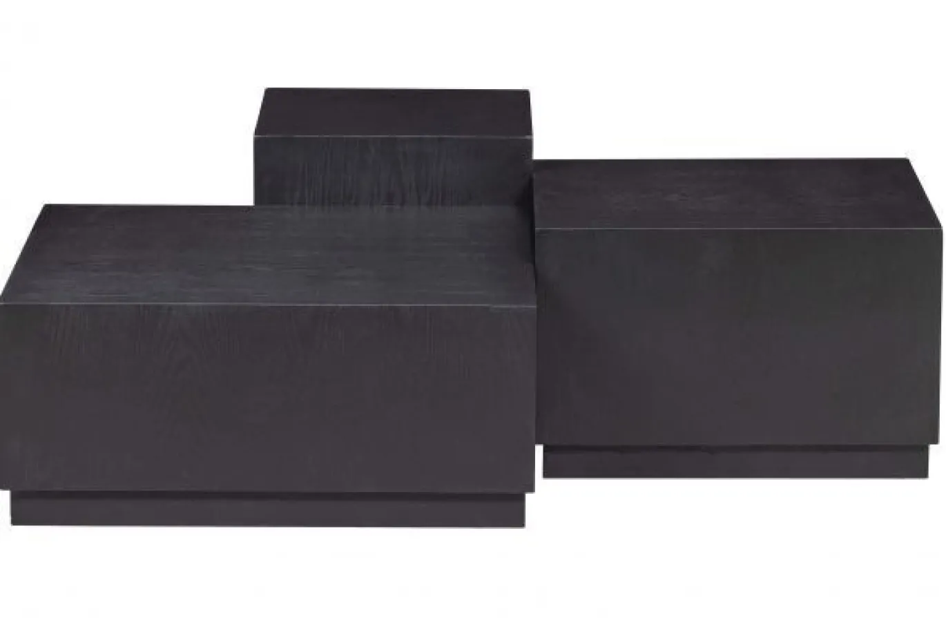 Woood Set V 3 - Pim Bijzettafels Hout Zwart