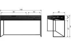 Woood Sidetable Silas Zwart Essenhout