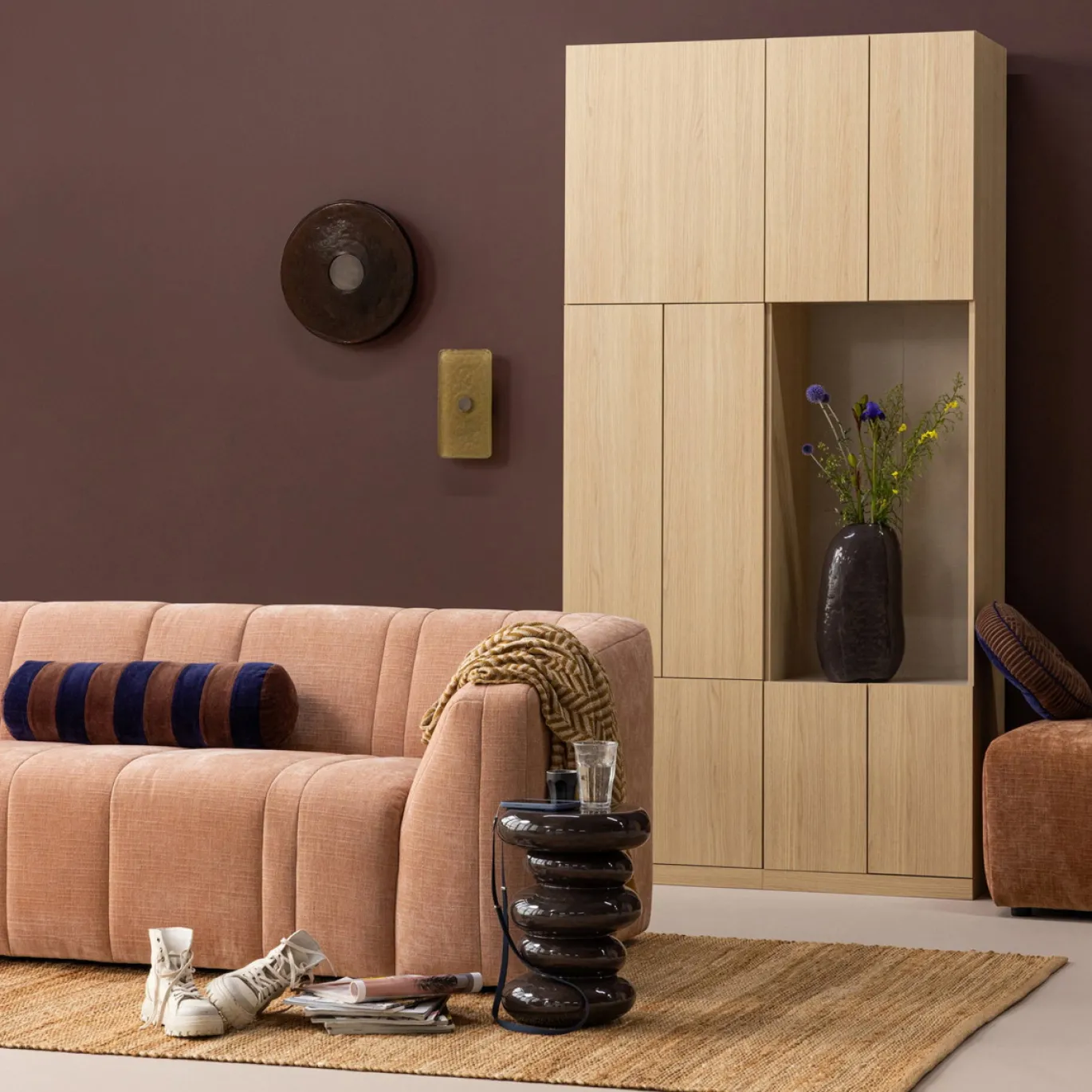 Woood Smalle Opbergkast Build Eiken Decor Naturel 54cm
