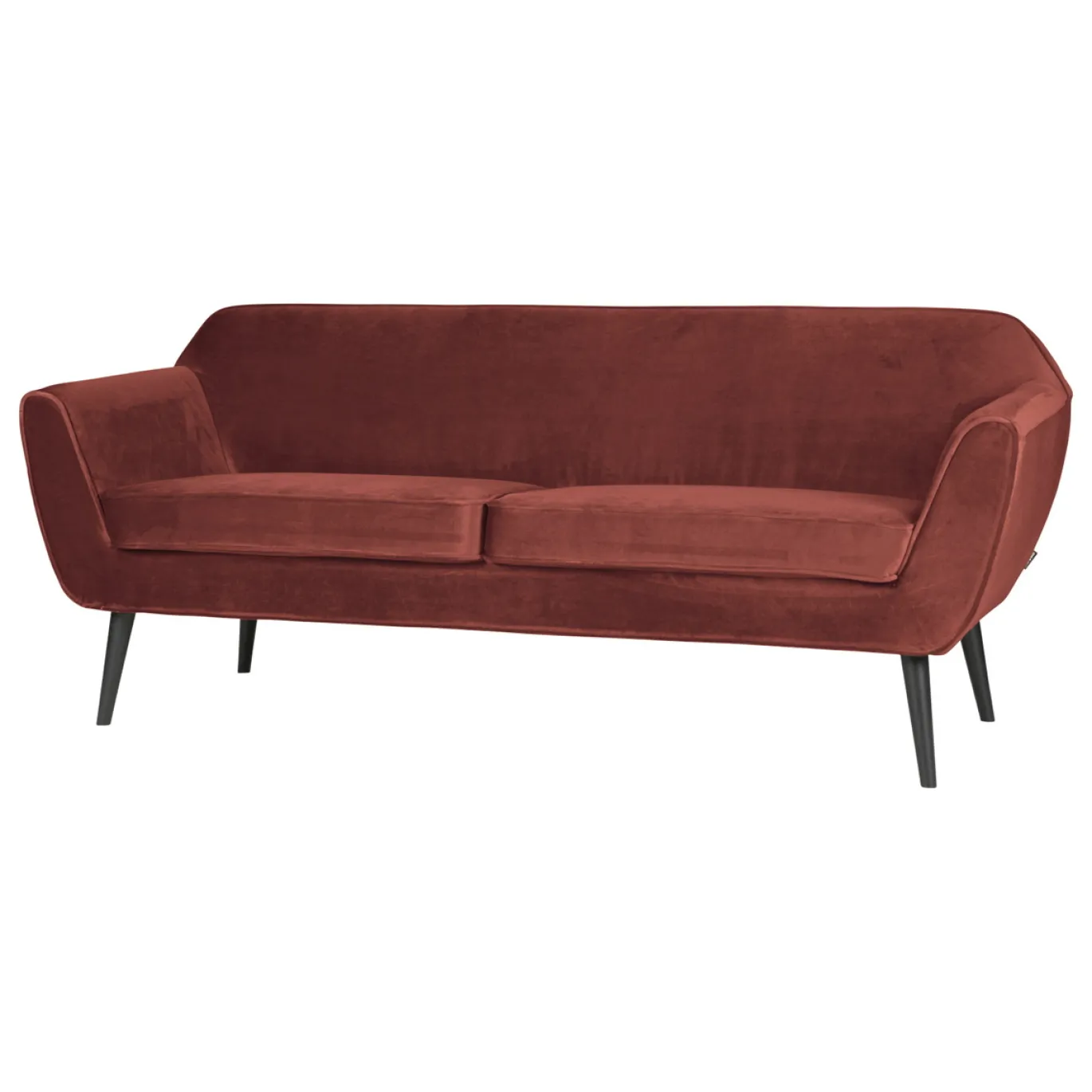 Woood Sofa Rocco Fluweel Bordeauxrood 187cm
