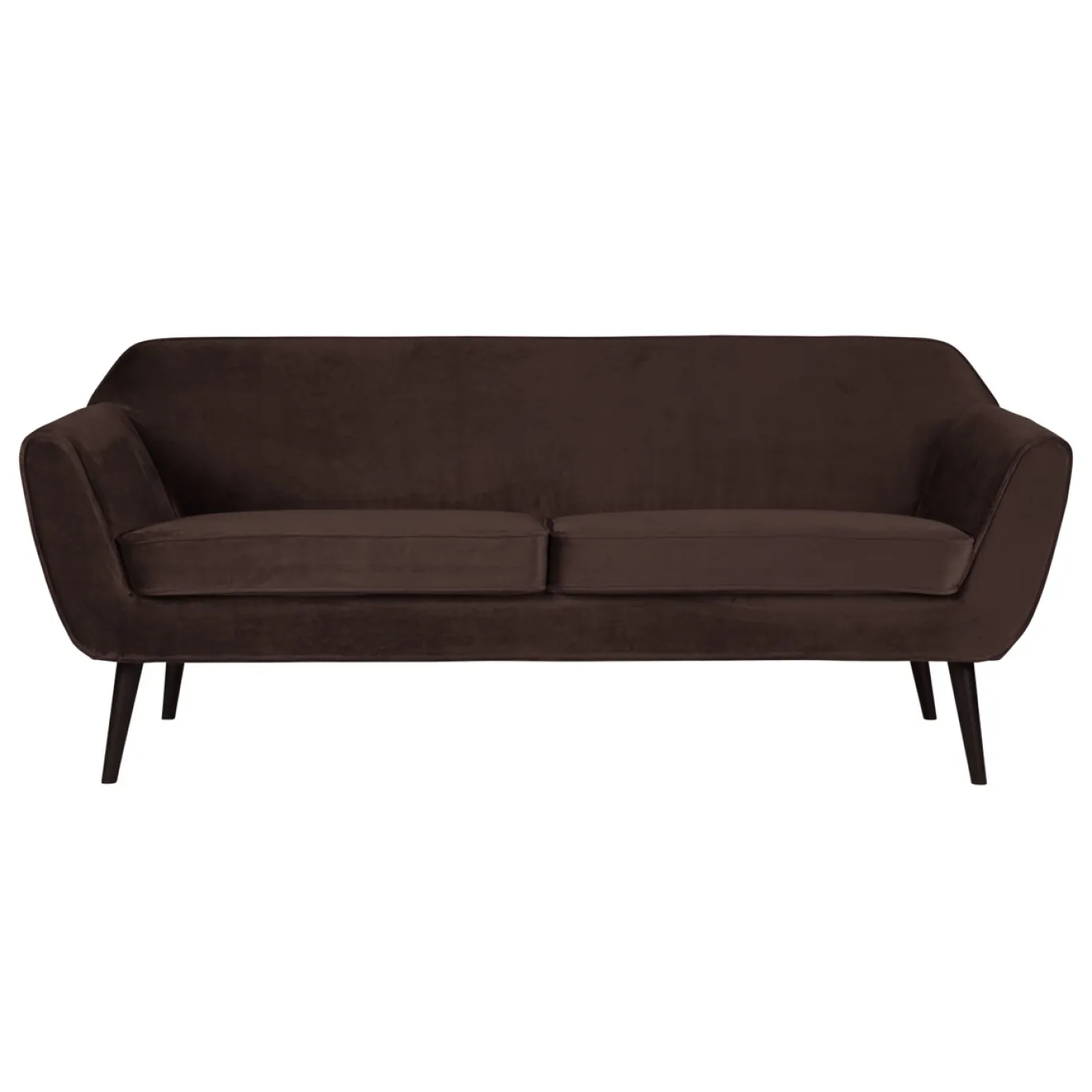 Woood Sofa Rocco Fluweel Donkerbruin 187cm